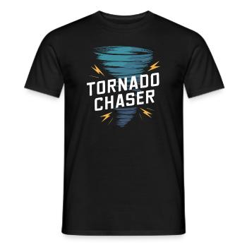 Découvrez le monde fascinant de la chasse aux tornades - T-shirt homme - noir - Devant - AI Model Male 178 light (178cm)