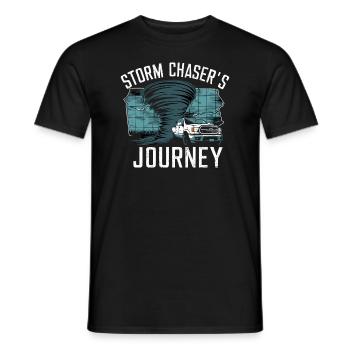 Découvrez le monde fascinant de la chasse aux tornades - T-shirt homme - noir - Devant - AI Model Male 178 light (178cm)