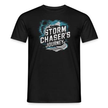 Découvrez le monde fascinant de la chasse aux tornades - T-shirt homme - noir - Devant - AI Model Male 178 light (178cm)