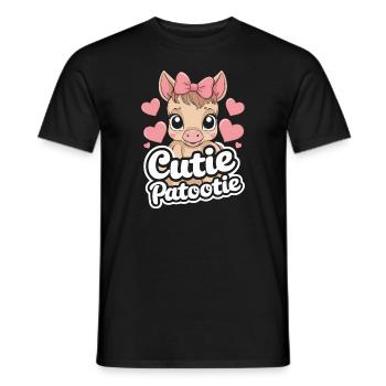 Horse lover, foal care, riding, passion - Men's T-Shirt - black - Front - AI Model Male 178 light (178cm)