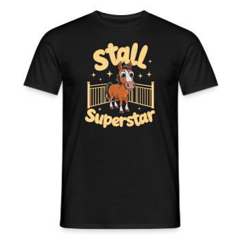 Funny horse motifs for horse lovers and - Men's T-Shirt - black - Front - AI Model Male 178 light (178cm)