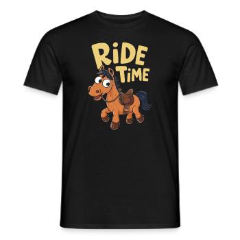 Funny horse motifs for horse lovers and - Men's T-Shirt - black - Front - AI Model Male 178 light (178cm)