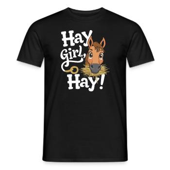 Funny horse motifs for horse lovers and - Men's T-Shirt - black - Front - AI Model Male 178 light (178cm)