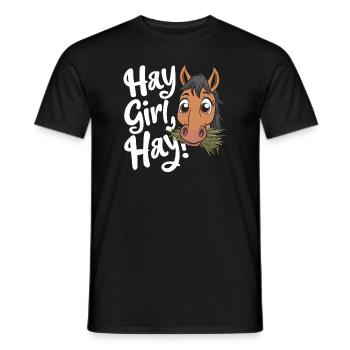 Funny horse motifs for horse lovers and - Men's T-Shirt - black - Front - AI Model Male 178 light (178cm)