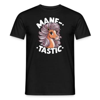 Funny horse motifs for horse lovers and - Men's T-Shirt - black - Front - AI Model Male 178 light (178cm)