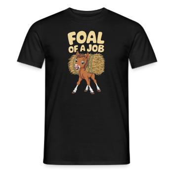 Funny horse motifs for horse lovers and - Men's T-Shirt - black - Front - AI Model Male 178 light (178cm)