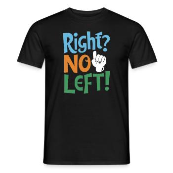 Linkshänder Lefty Left-hander Leftie Buddy - Men's T-Shirt - black - Front - AI Model Male 178 light (178cm)