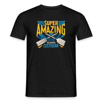 School administrators School staff Caretakers - Men's T-Shirt - black - Front - AI Model Male 178 light (178cm)