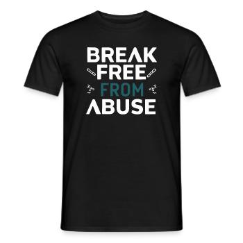 Sensibilisation à la violence domestique - T-shirt homme - noir - Devant - AI Model Male 178 light (178cm)