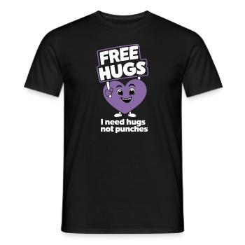 Raising awareness of domestic violence - Men's T-Shirt - black - Front - AI Model Male 178 light (178cm)