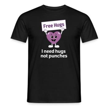Raising awareness of domestic violence - Men's T-Shirt - black - Front - AI Model Male 178 light (178cm)