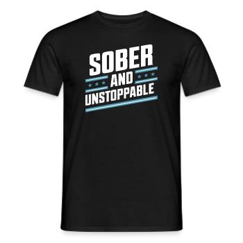 Genesung Nach Alkoholabhängigkeit Nüchternheit Aa - Männer T-Shirt - Schwarz - Vorne - AI Model Male 178 light (178cm)