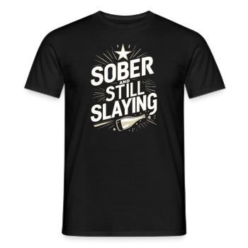 Genesung Nach Alkoholabhängigkeit Nüchternheit Aa - Männer T-Shirt - Schwarz - Vorne - AI Model Male 178 light (178cm)