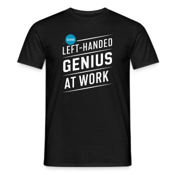 Linkshänder Lefty Left-hander Leftie Buddy - Men's T-Shirt - black - Front - AI Model Male 178 light (178cm)