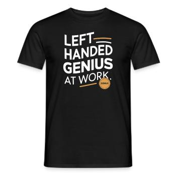 Linkshänder Lefty Left-hander Leftie Buddy - Men's T-Shirt - black - Front - AI Model Male 178 light (178cm)