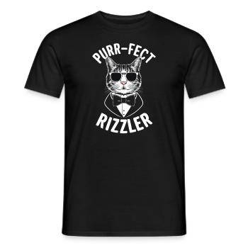 Rizzler niche for meme humor fans - Men's T-Shirt - black - Front - AI Model Male 178 light (178cm)