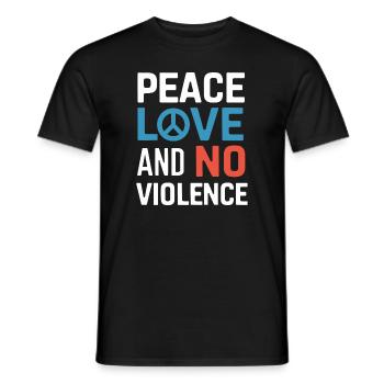Raising awareness of domestic violence - Men's T-Shirt - black - Front - AI Model Male 178 light (178cm)