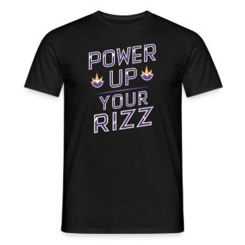 Rizzler Culture Gaming Life Rizzler Quotes - Men's T-Shirt - black - Front - AI Model Male 178 light (178cm)