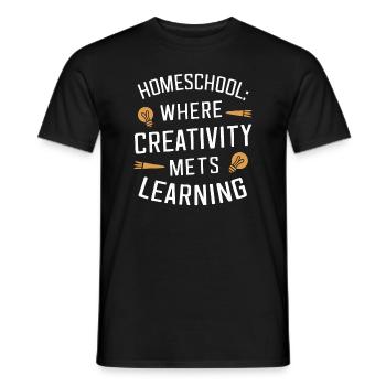 Homeschool Mom Dad Family Life Community Journey - Männer T-Shirt - Schwarz - Vorne - AI Model Male 178 light (178cm)