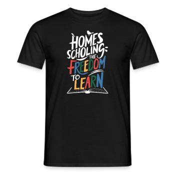 Homeschool Mom Dad Family Life Community Journey - Men's T-Shirt - black - Front - AI Model Male 178 light (178cm)