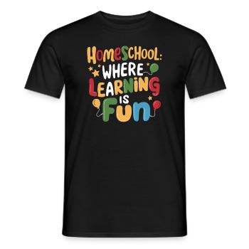 Homeschool Mom Dad Family Life Community Journey - Men's T-Shirt - black - Front - AI Model Male 178 light (178cm)
