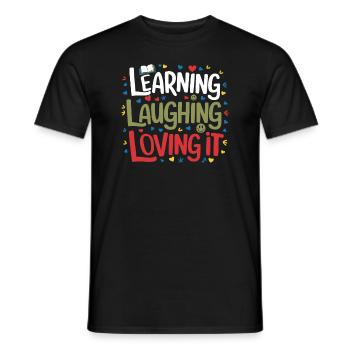 Homeschool Mom Dad Family Life Community Journey - Men's T-Shirt - black - Front - AI Model Male 178 light (178cm)