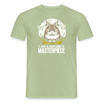 Design américain Pika Lover pour Pika - T-shirt homme - vert sauge - Devant - AI Model Male 178 light (178cm)