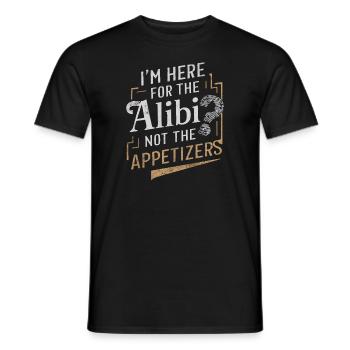 Meurtre Mystère Tenue De Dîner, Fête, Scène De Crime - T-shirt homme - noir - Devant - AI Model Male 178 light (178cm)