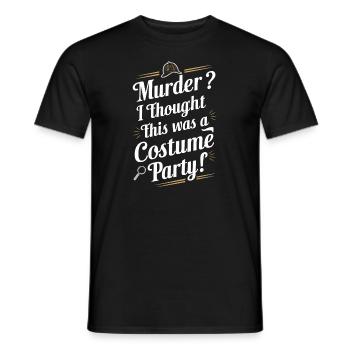 Meurtre Mystère Tenue De Dîner, Fête, Scène De Crime - T-shirt homme - noir - Devant - AI Model Male 178 light (178cm)