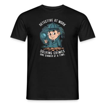 Meurtre Mystère Tenue De Dîner, Fête, Scène De Crime - T-shirt homme - noir - Devant - AI Model Male 178 light (178cm)