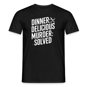 Meurtre Mystère Tenue De Dîner, Fête, Scène De Crime - T-shirt homme - noir - Devant - AI Model Male 178 light (178cm)