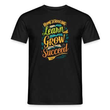 Homeschool Mom Dad Family Life Community Journey - Männer T-Shirt - Schwarz - Vorne - AI Model Male 178 light (178cm)