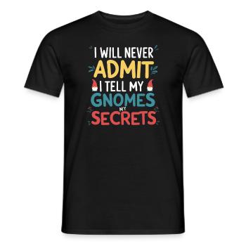 Nains de jardin Amateur de gnomes Drôle Gnome Jardinage - T-shirt homme - noir - Devant - AI Model Male 178 light (178cm)