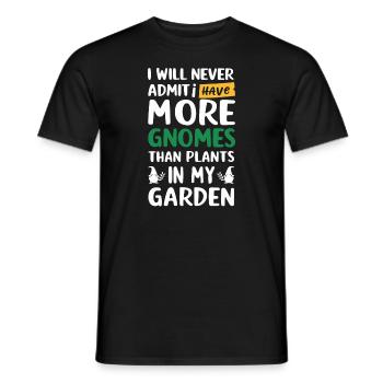 Garden Gnomes Gnome Lover Funny Gnome Gardening - Men's T-Shirt - black - Front - AI Model Male 178 light (178cm)