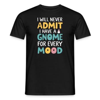 Garden Gnomes Gnome Lover Funny Gnome Gardening - Men's T-Shirt - black - Front - AI Model Male 178 light (178cm)