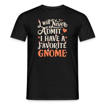 Garden Gnomes Gnome Lover Funny Gnome Gardening - Men's T-Shirt - black - Front - AI Model Male 178 light (178cm)