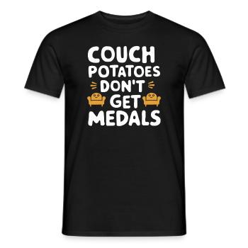 Triathlon Swim Bike Run Triathlete Sports Gift - Men's T-Shirt - black - Front - AI Model Male 178 light (178cm)