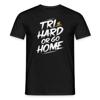 Triathlon Swim Bike Run Triathlete Sports Gift - Men's T-Shirt - black - Front - AI Model Male 178 light (178cm)