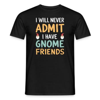 Garden Gnomes Gnome Lover Funny Gnome Gardening - Men's T-Shirt - black - Front - AI Model Male 178 light (178cm)