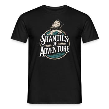 Sailors Sea Shanty Singing Ship Adventures - Men's T-Shirt - black - Front - AI Model Male 178 light (178cm)