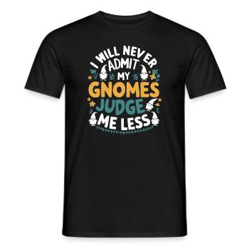 Nains de jardin Amateur de gnomes Drôle Gnome Jardinage - T-shirt homme - noir - Devant - AI Model Male 178 light (178cm)