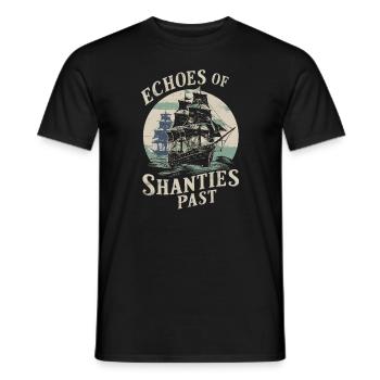 Sailors Sea Shanty Singing Ship Adventures - Men's T-Shirt - black - Front - AI Model Male 178 light (178cm)
