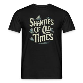 Sailors Sea Shanty Singing Ship Adventures - Männer T-Shirt - Schwarz - Vorne - AI Model Male 178 light (178cm)