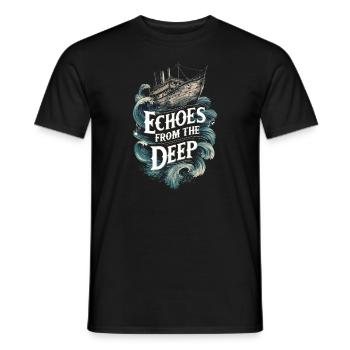 Sailors Sea Shanty Singing Ship Adventures - Men's T-Shirt - black - Front - AI Model Male 178 light (178cm)