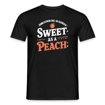 Georgia Homeschool Mom Life in Peach State - Men's T-Shirt - black - Front - AI Model Male 178 light (178cm)