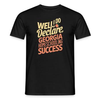 Georgia Homeschool Mom Life in Peach State - Men's T-Shirt - black - Front - AI Model Male 178 light (178cm)