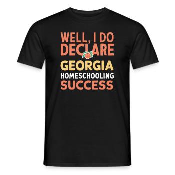 Georgia Homeschool Mom Life in Peach State - Men's T-Shirt - black - Front - AI Model Male 178 light (178cm)