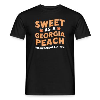 Georgia Homeschool Mom Life in Peach State - Men's T-Shirt - black - Front - AI Model Male 178 light (178cm)