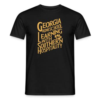 Georgia Homeschool Mom Life in Peach State - Men's T-Shirt - black - Front - AI Model Male 178 light (178cm)