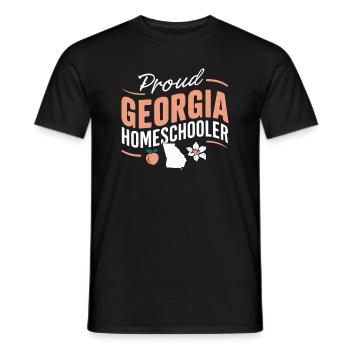 Georgia Homeschool Mom Life in Peach State - Men's T-Shirt - black - Front - AI Model Male 178 light (178cm)